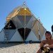 portable party venue, chillout colony, Y-bio, stellated octahedron, Sierpinski triangle, extended octahedron, stellated octahedron