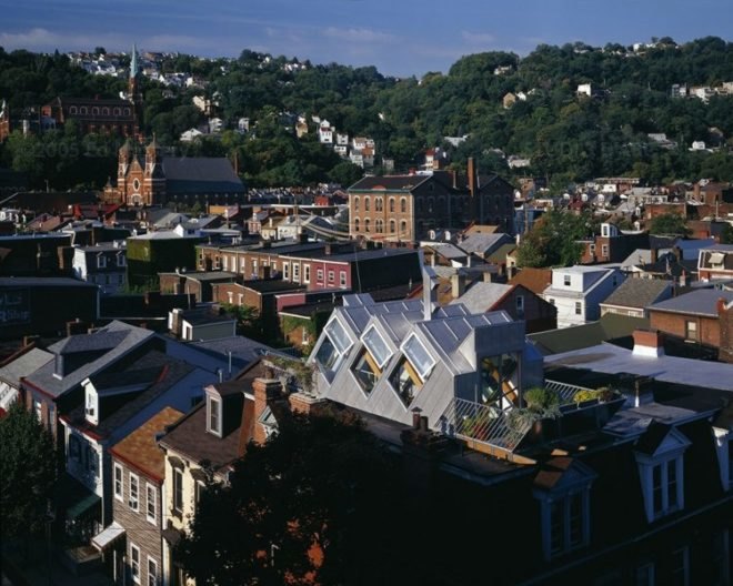Studio d’ARC, Pittsburg green building, pittsburg green house, biophillic garden, urban green house, rooftop greenhouse, passive solar heating,heat urban snorkel, erv, Energy Recovery Ventilator