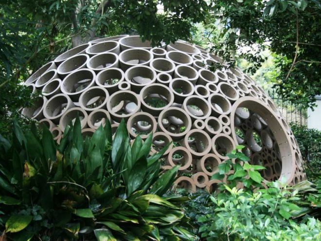packed pavilion, sustainable design, green design, min-chieh chen, dominik zausinger, michele leidi, green architecture, cardboard pavilion, circular cardboard igloo, CAD cardboard structure
