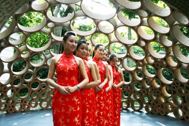 packed pavilion, sustainable design, green design, min-chieh chen, dominik zausinger, michele leidi, green architecture, cardboard pavilion, circular cardboard igloo, CAD cardboard structure