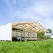 liced Stable, Overtreders W, green pavillion, post and beam, art pavilion, Netherlands art