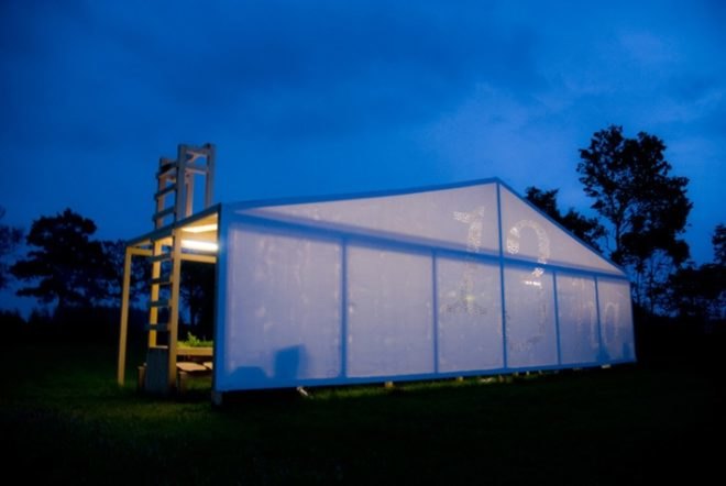 liced Stable, Overtreders W, green pavillion, post and beam, art pavilion, Netherlands art