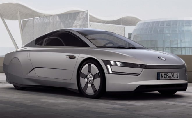 electric cars, Electric Vehicles, new 1-liter concept car, Qatar Motor Show, Volkswagen 1 liter concept, Volkswagen green concept, VW 1 liter car, VW L1, VW XL1