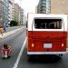 Projecto Kombi, green art, cardboard combi, cardboard installation, playful sculpture, mobile sculpture, Brazilian installation