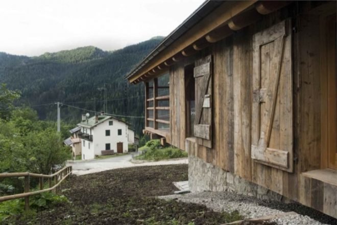 eco renovation, barn renovation, UNESCO world heritage site, EXiT architetti associati, restored barn, solar electric historic roof, green building, Italian Green building, historic green building,historic preservation,historic barn renovation,