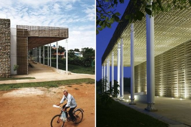 Biblioteca Pública de Villanueva, Villanueva Public Library, local materials, miguel torres arquiteco, sustainable architecture, green building, eco library