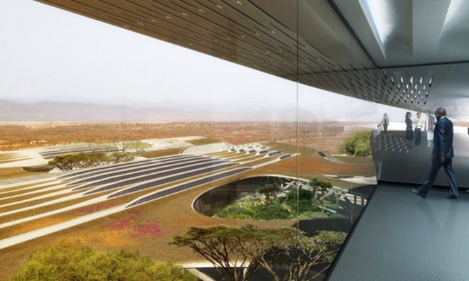 Botswana Innovation Hub, green roof, shop architects, botswana, green building, high tech campus