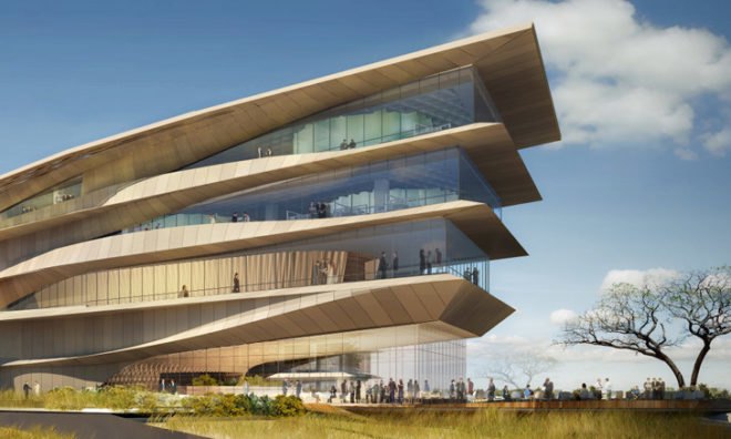 Botswana Innovation Hub, green roof, shop architects, botswana, green building, high tech campus