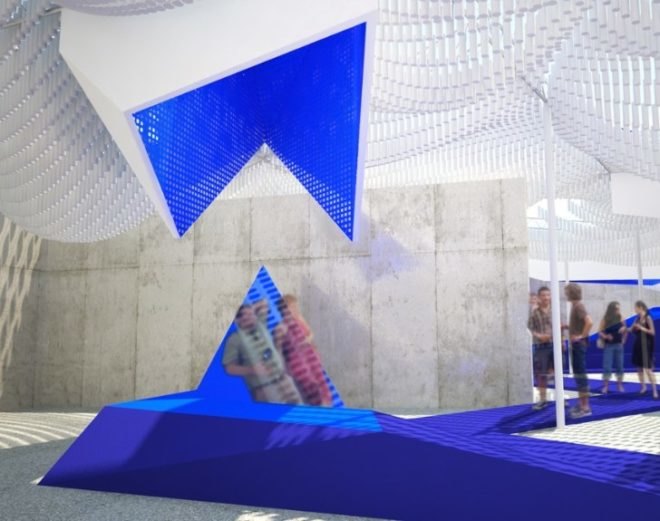 bottle service, mass design group, moma, ps1, young architects program, recycled materials, plastic water bottles