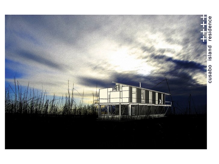 Cusabo Island Cabin, disaster proof design, prefab, steel, south carolina, woollen studio, ecosteel