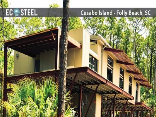 Cusabo Island Cabin, disaster proof design, prefab, steel, south carolina, woollen studio, ecosteel