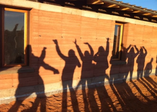 design build bluff, windcatcher house, rammed earth, off grid, university of colorado denver, navajo nation, student project