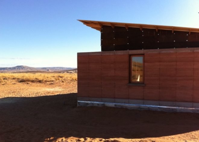design build bluff, windcatcher house, rammed earth, off grid, university of colorado denver, navajo nation, student project