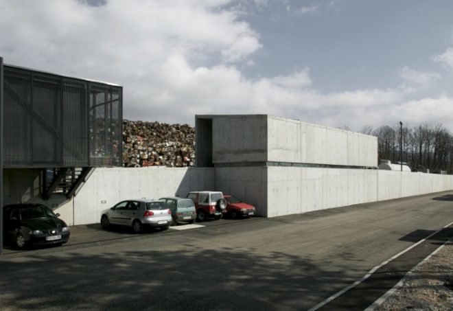 Metal Recycling Plant, concrete, metal, slovenia, recycling facility, Dekleva Gregoric Arkitekti