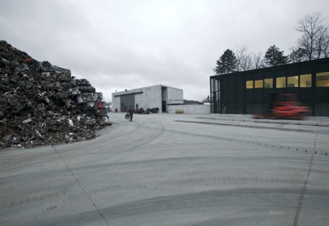 Metal Recycling Plant, concrete, metal, slovenia, recycling facility, Dekleva Gregoric Arkitekti