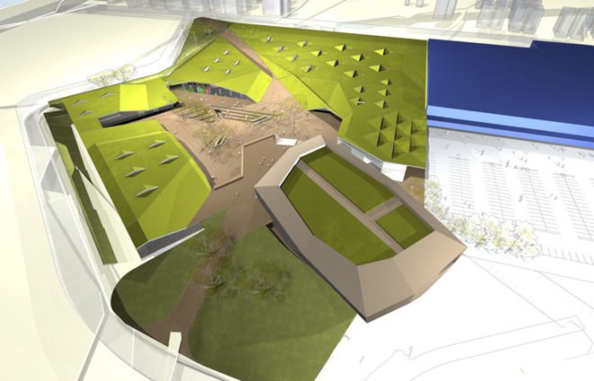 meydan shopping complex, meydan retail complex, meydan shopping center, green roof, roof garden, istanbul architecture, green architecture, eco architecture, sustainable architecture, green design, foreign office architects, foa, green building