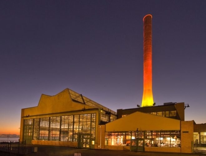 Rosie the Riveter, East Bay green building, Bay Area mixed use development, adaptive restoration, green restoration,Albert Khan Ford Factory, Ford Assembly Plant, Richmond green building, SunPower solar, Mountain Hardware Office, Vetrazzo, green building, Bay Area Green building,green historic retrofit, roof top solar array, SunPower