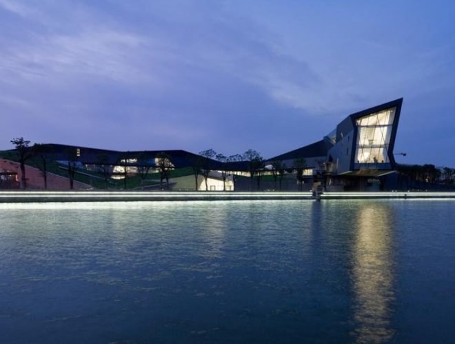 Giant Interactive, Shanghai green building, green roof, china green building, daylight, green corporate campus, eco campus, sustainable corporate campus, Morphosis Architecture,