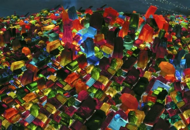 Liz Hickok, Jell-O Architecture, jello, eco art, temporary art, architecture, architectural models, sf, nyc