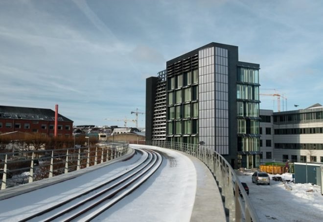 Low Energy Office Building, CF Moller, aarhus, denmark, energy architecture, solar power, building integrated solar panels, passive house