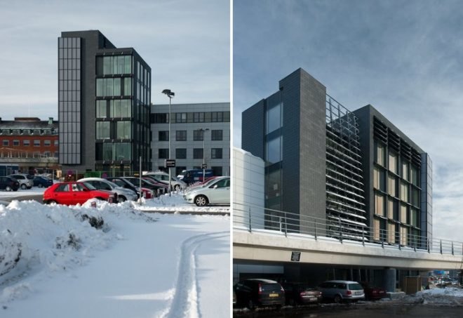 Low Energy Office Building, CF Moller, aarhus, denmark, energy architecture, solar power, building integrated solar panels, passive house