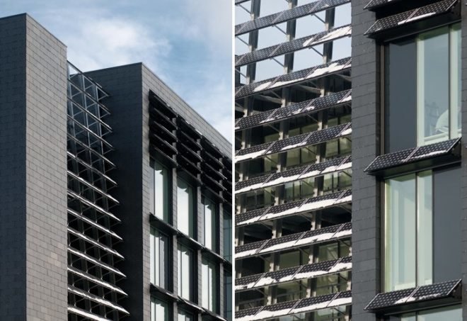 Low Energy Office Building, CF Moller, aarhus, denmark, energy architecture, solar power, building integrated solar panels, passive house