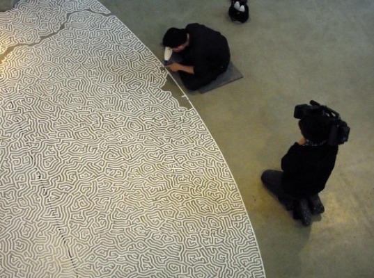 Motoi Yamamoto, Labyrinths, maze, salt sculpture, eco art, salt maze, green design