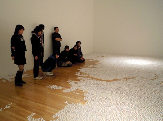 Motoi Yamamoto, Labyrinths, maze, salt sculpture, eco art, salt maze, green design
