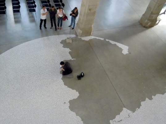 Motoi Yamamoto, Labyrinths, maze, salt sculpture, eco art, salt maze, green design