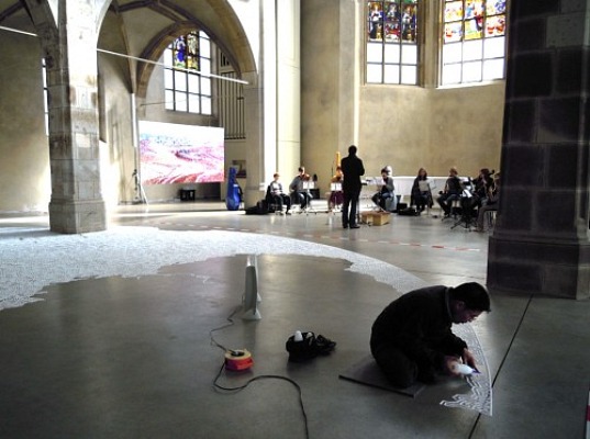 Motoi Yamamoto, Labyrinths, maze, salt sculpture, eco art, salt maze, green design