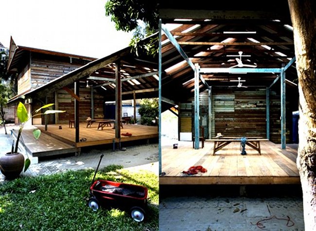 Pim Guesthouse, all(zone), bangkok, reclaimed wood, salvaged wood, recycled materials, thai sala