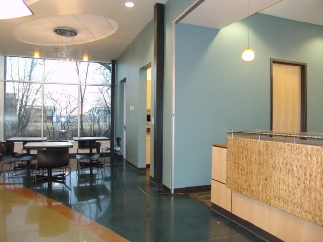 Northern Colorado green building, Fort Collins green building, spirae, abound, gengreen, van dyne, rocky mountain green building, LEED platinum, Colorado green building, colorado eco building, daylight shelves, RMi2, rocky mountain innosphere, envelope commissioning,