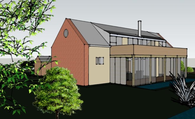 barnhouse, sustainable design, green architecture, western cape, south africa, Raymond Smith, passive cooling, passive heating, solar energy, wind energy, southeasterly winds, northfacing, hydrated lime, passive design