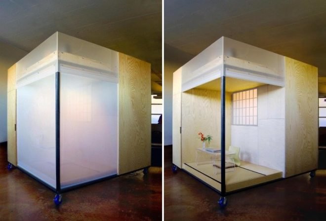 SPACEFLAVOR Cube, mini dwelling unit, liu ming, small space living, prefab, fung shui