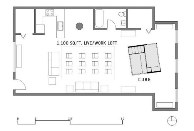 SPACEFLAVOR Cube, mini dwelling unit, liu ming, small space living, prefab, fung shui