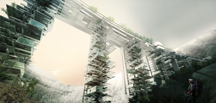 eco competition, new Italian blood, phytoremediation, green building competition,solar park south, Reggio Calabria Highway, repurposed bridge, eco village, geothermal power, methane water heating, green building