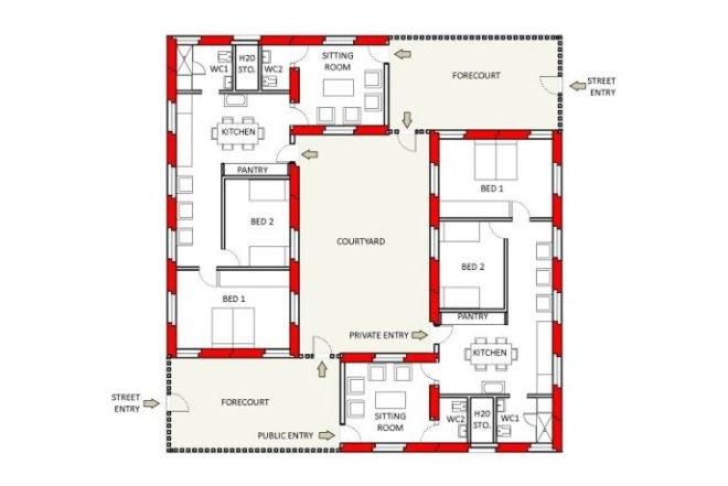 t-walls, modular housing, affordable housing, iraq, desert architecture, new world design