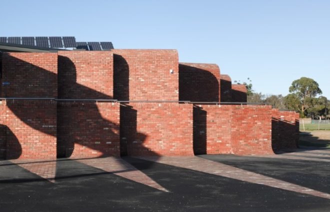 Templestowe Reserve Sporting Pavilion, templestowe, phooey architects, melbourne, recycled materials, zero energy, carbon neutral