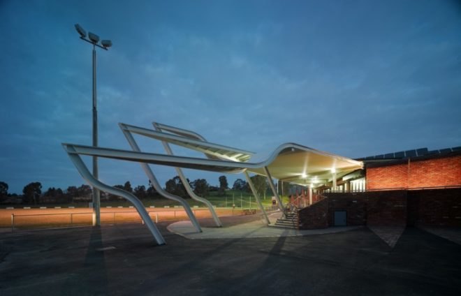 Templestowe Reserve Sporting Pavilion, templestowe, phooey architects, melbourne, recycled materials, zero energy, carbon neutral