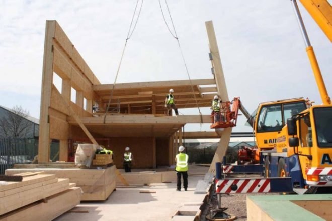 BREEM Outstanding, British green building, green building breem, green roof, Grey water reclimation, net-zero energy, Stride Treglown, sustainavbel design, timber cassette frame, Welch green building, zero energy building