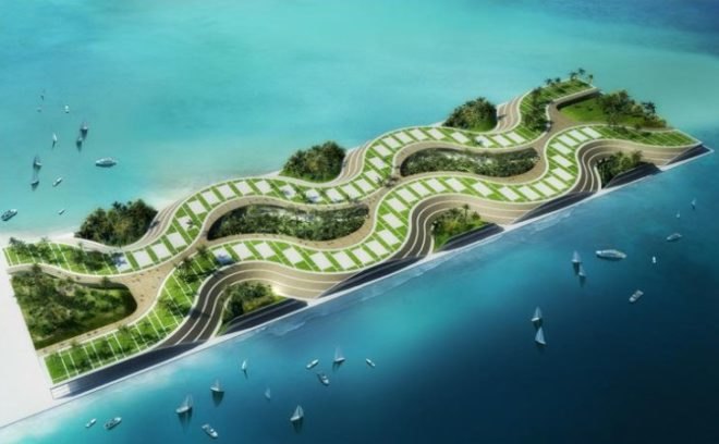 Vincent Callebaut, Coral, Haiti, Floating Village, renewable energy, modular, prefab,