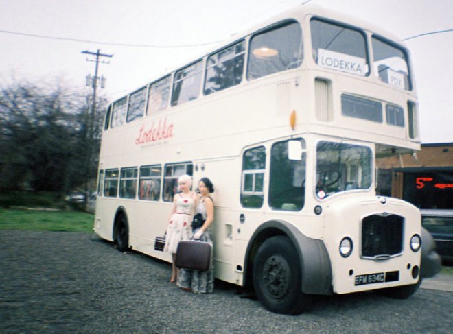 lodekka, vintage shop, green design, eco design, double decker bus, double decker, Double Decker Bus Transformed into a Vintage Boutique, vintage store, bus vintage shop, leela cyd ross, Erin Sutherland, creative reuse, adaptive reuse, recycled materials, eco architecture, green architecture, green store, 1965 Bristol Lodekka, vintage bus store, sustainable design