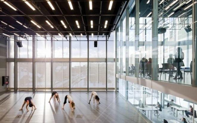 Green Creative arts center, LEED arts center, Brown university green building, LEED gold arts, Green Art collage, arts center daylight, green design eco arts center, s