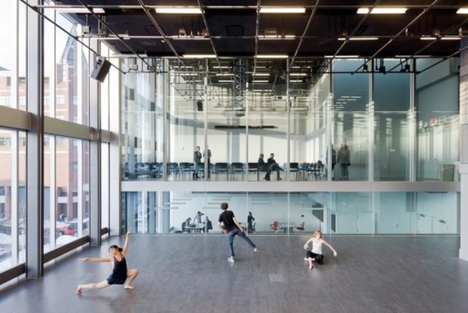 Green Creative arts center, LEED arts center, Brown university green building, LEED gold arts, Green Art collage, arts center daylight, green design eco arts center, s