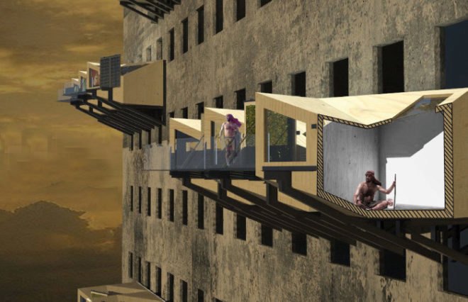 São Paulo, cargo collective, parasitic homes, sustainable homes, green homes, emergency shelters, parasitic architecture, eco architecture, green architecture, mike reyes, rise,
