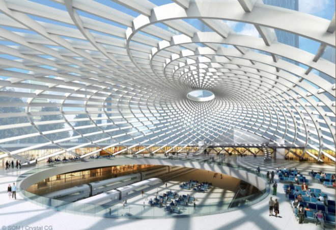 SOM, Tianjin, tianin High Speed Rail Station, high speed rail, green transportation, tianjin station, green design, eco design, sustainable design, green architecture, sustainable architecture, skidmore owings and merrill, tianjin architecture, green building