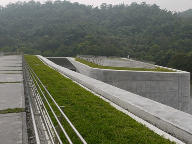isiangshan Visitor Center, Norihiko Dan and Associates, Sun Moon lake, Taiwan, eco architecture, green roof, roof garden, Landform Series