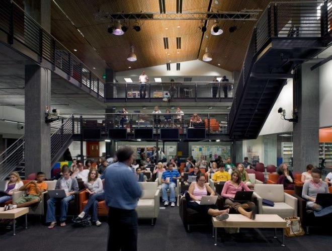 ASU Walter Cronkite School of Journalism, Ehrlich Architects, solar shading, desert architecture, phoenix, leed silver
