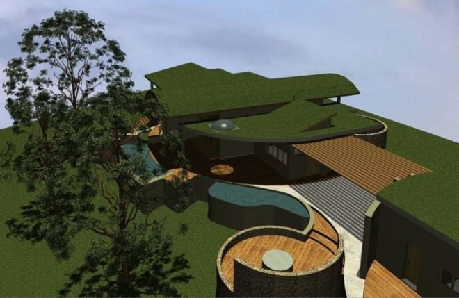 recycling, constructed wetland, passive design, rammed earth, carbon neutral, solar energy, building integrated photovoltaic, LED lights, South Africa, Biosphere, Conservation, North Facing Windows