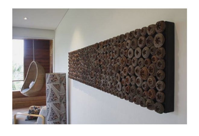 Cardamatis and Saad, eco art, eco design, natural art, native seed art, green interiors,